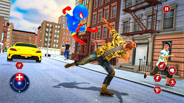 火柴人蜘蛛俠城市英雄战斗战斗场景