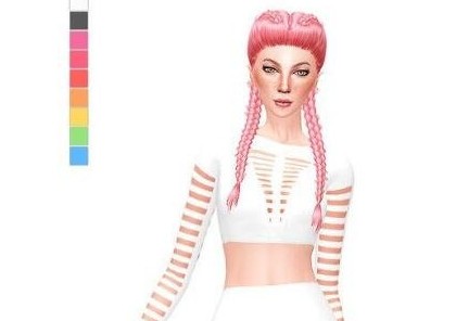 模拟人生4女性白色条纹服装MOD效果图