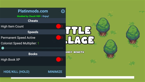 小村庄游戏内置作弊菜单宣传图