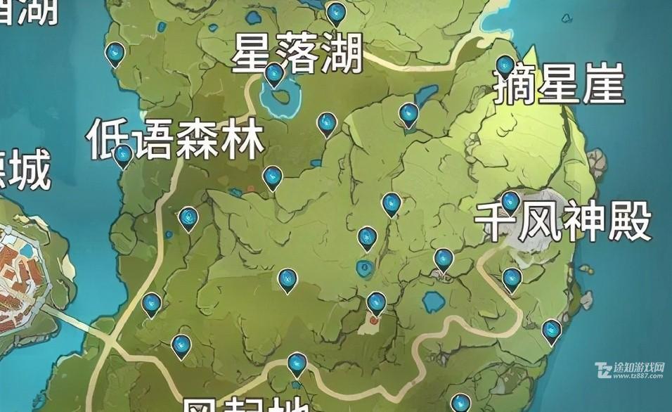 原神资源分布示意图